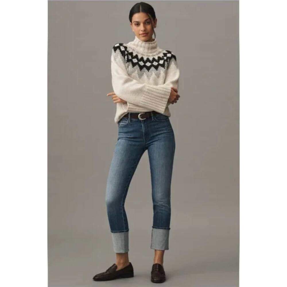 Mother High Waisted Pony Boy Ankle Jeans in Loafers And Lassos 32